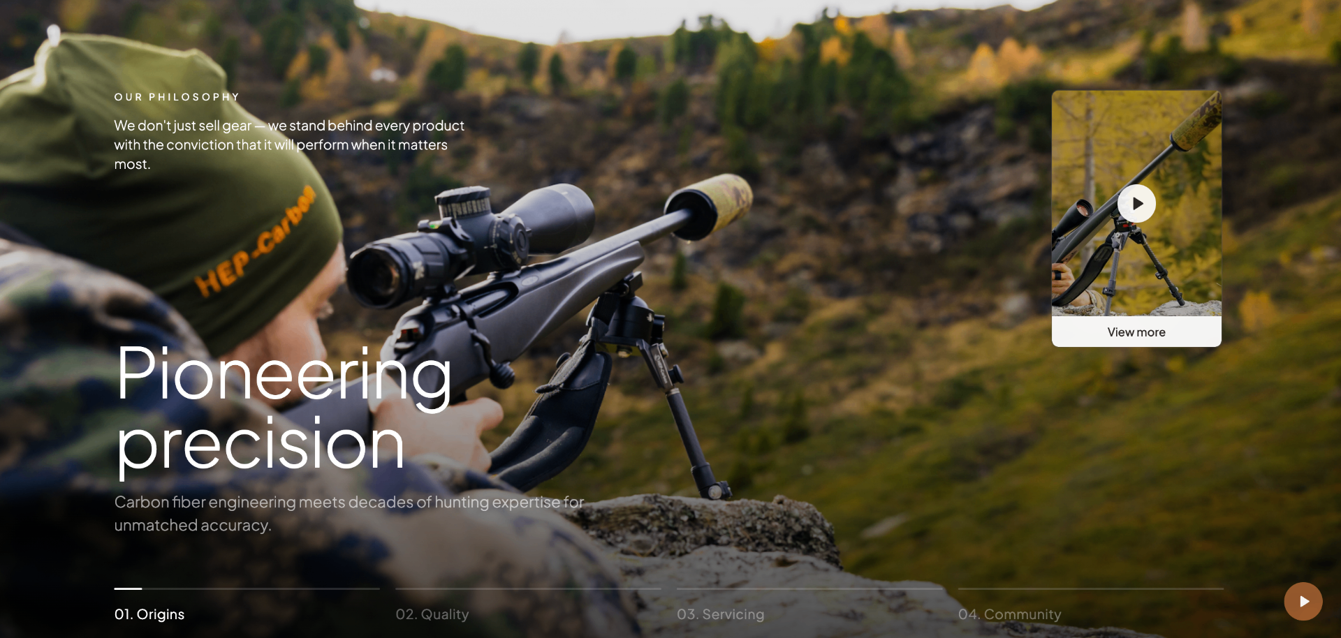 Our philosophy — pioneering precision